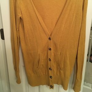 Mustard Yellow Buttoned Cardigan